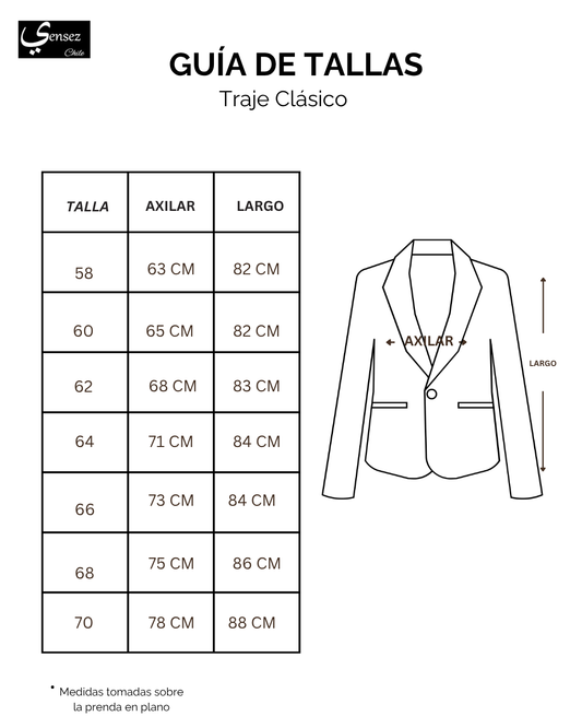 Traje Hombre Clásico Azul Marino