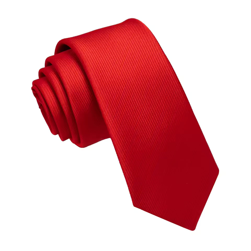 Corbata Hombre Lisa Rojo