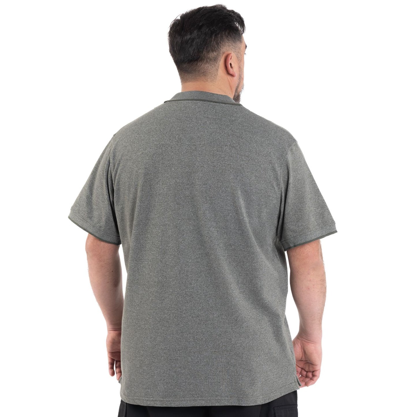 Polera Piqué Hombre Melange Gris Claro Kt - Sensez