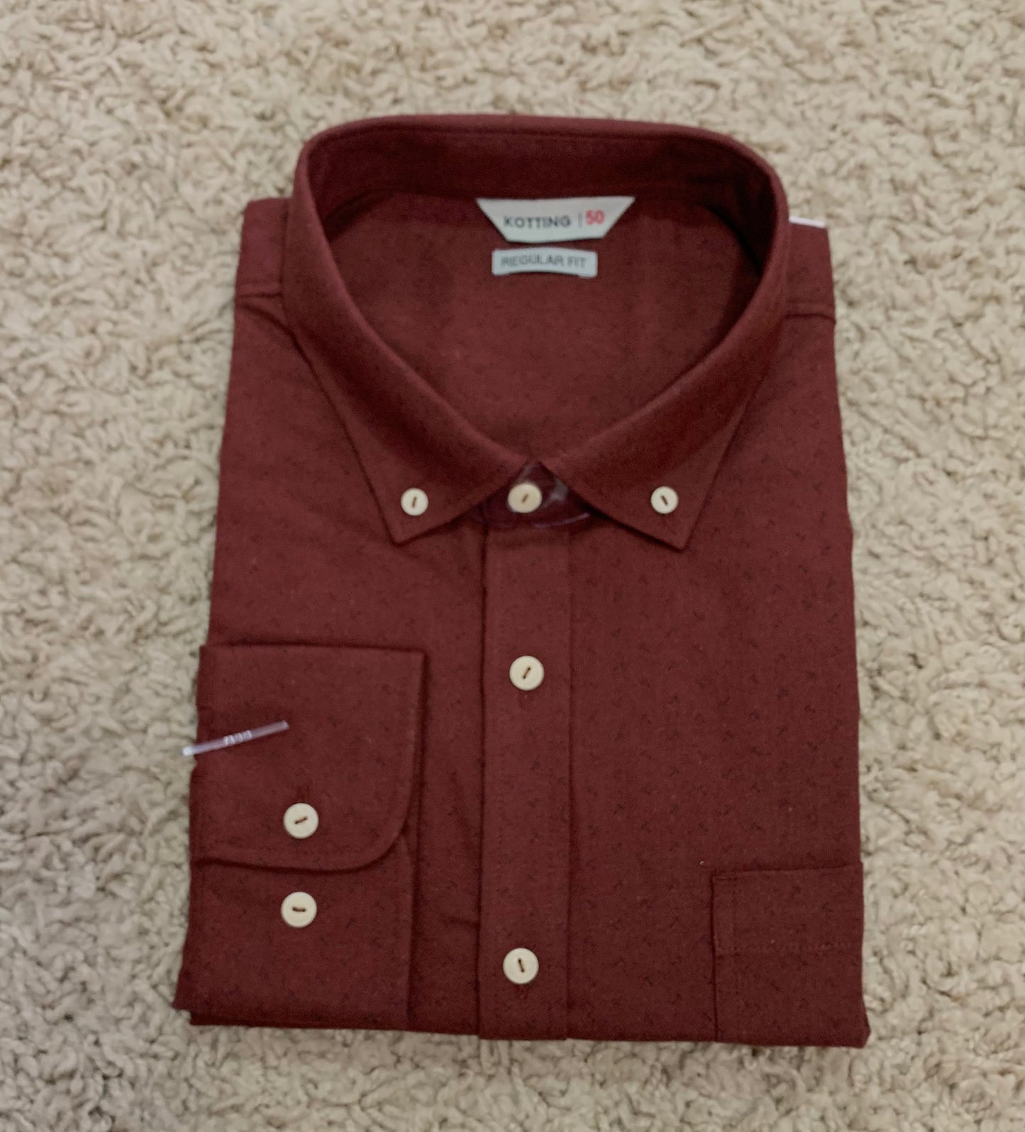 Camisa Hombre Villela Diseño Burdeo