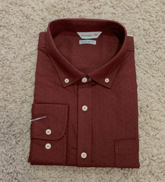 Camisa Hombre Villela Diseño Burdeo