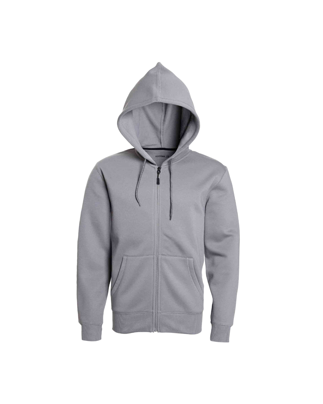 Poleron Hombre Full Zipper Gris