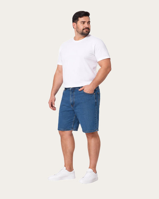 Bermuda Hombre Denim Azul Marino Regular Fit