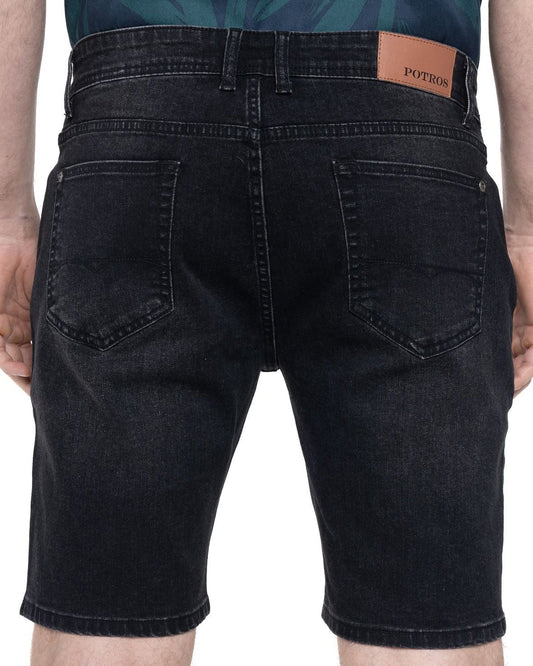 Bermuda Hombre Jeans Negro PT