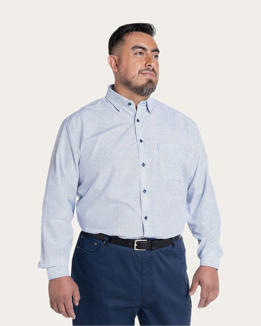 Camisa Hombre Diseño Fantasia Azul KT