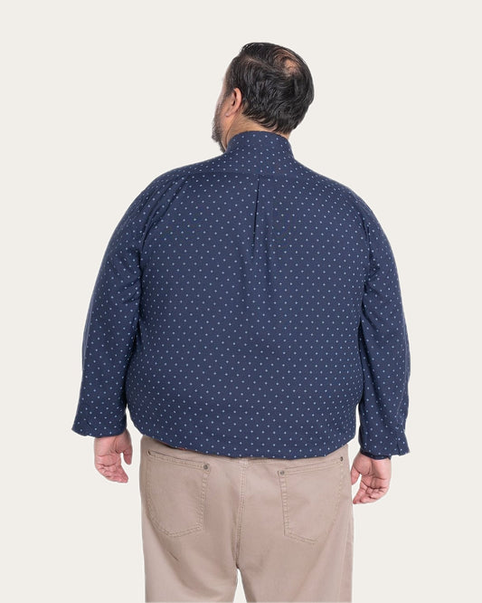 Camisa Hombre Manga larga Estampada Azul Marino Regular Fit KT