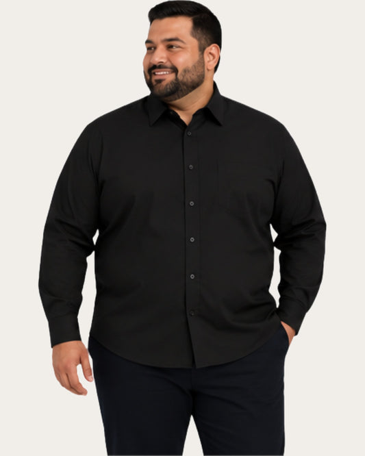 Camisa Hombre Reactive Negra Sin Bolsillo