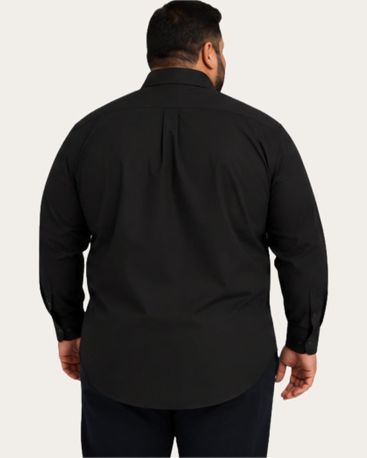 Camisa Hombre Reactive Negra Sin Bolsillo