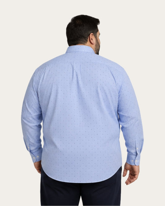 Camisa Hombre Silvino Azul Sport Sin bolsillo