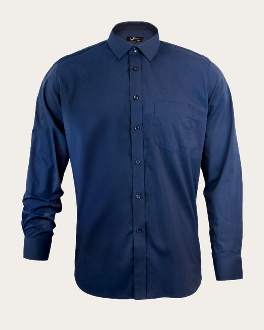 Camisa Hombre Trevira Azul Marino