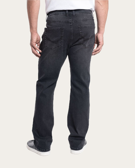 Pantalón Hombre Jeans Negro Spandex Regular Fit KT