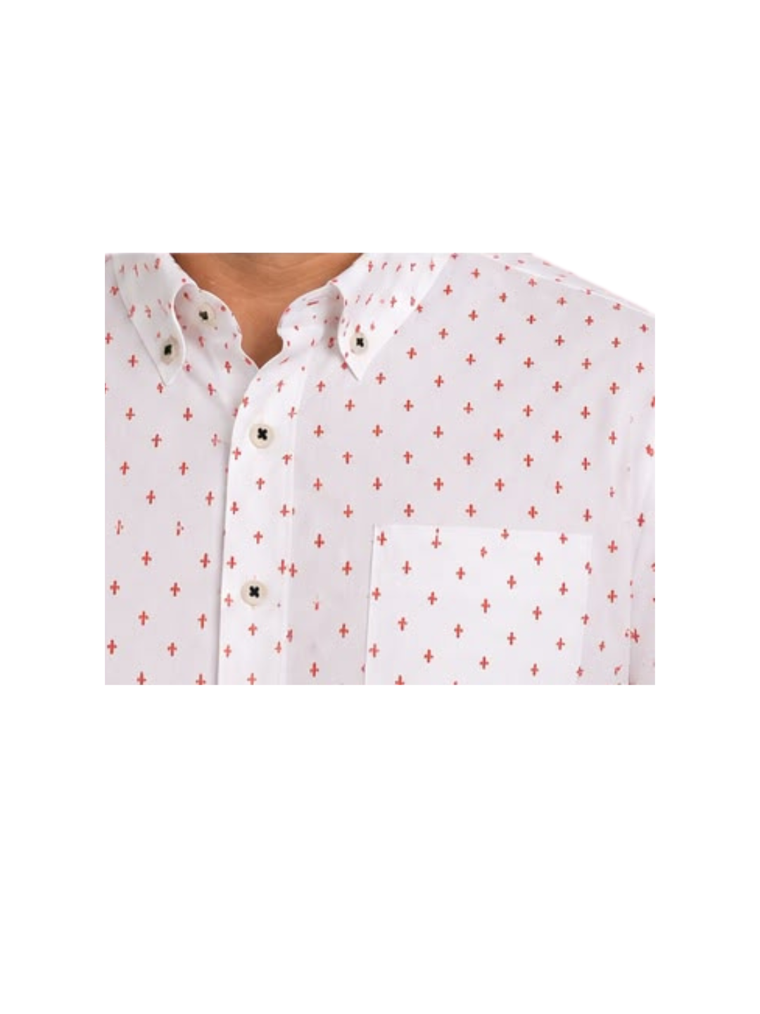 Camisa Hombre Manga Corta Diseño Blanca SG