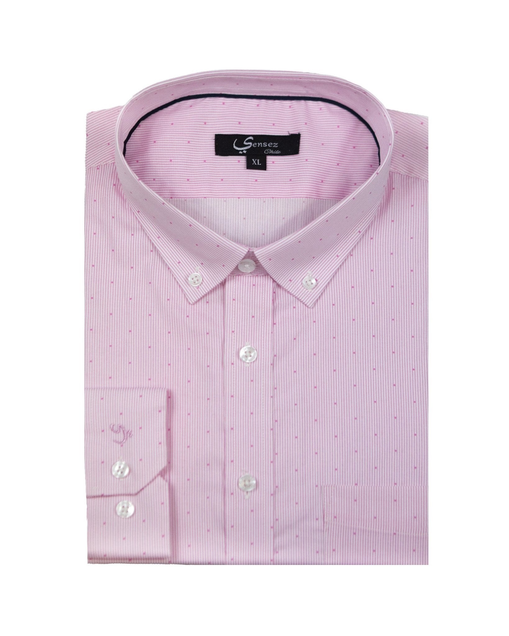 Camisa Hombre Alfaro Sport Rosado Sin Bolsillo - Sensez