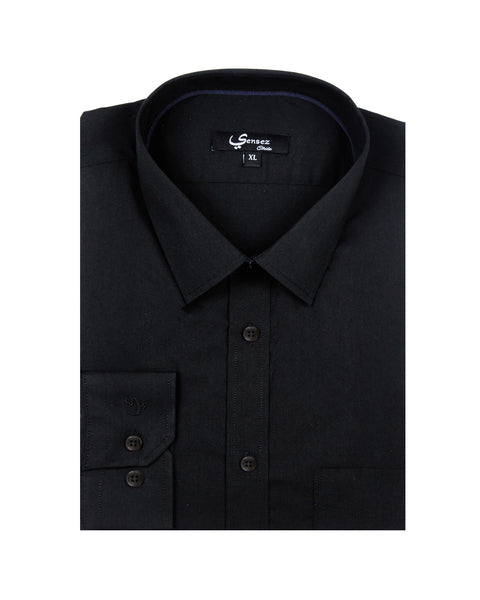Camisa Hombre Reactive Negra Sin Bolsillo - Sensez