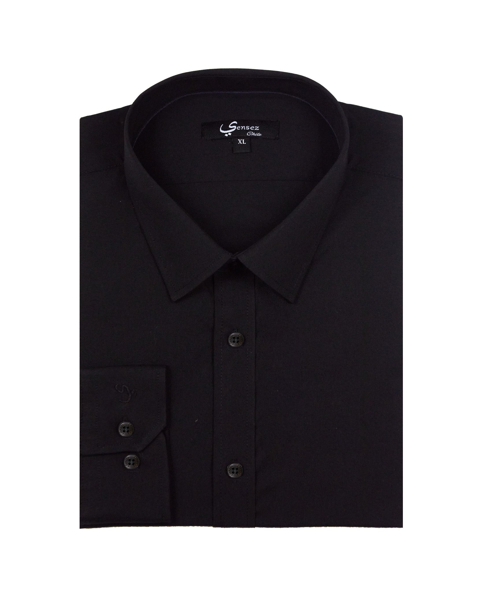 Camisa Hombre Reactive Negra Con Bolsillo