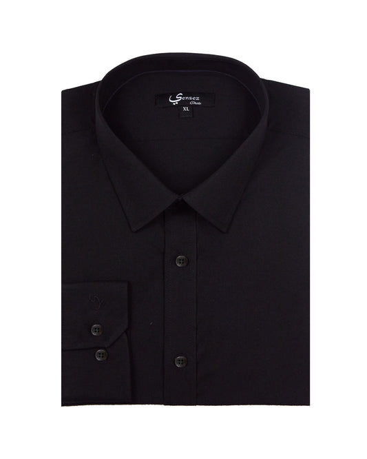 Camisa Hombre Reactive Negra Con Bolsillo - Sensez