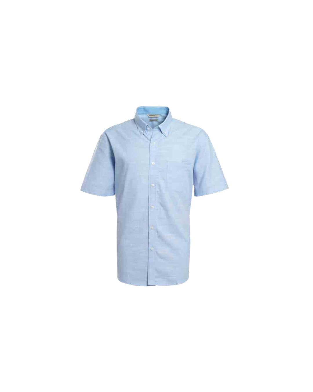 Camisa Hombre Look Lino Manga Corta Celeste