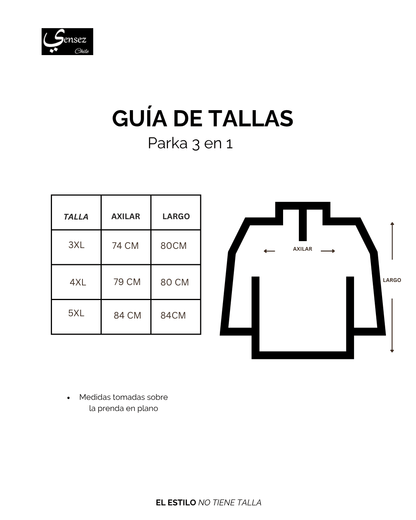 Parka Hombre Impermeable 3 en 1 Baker Azul