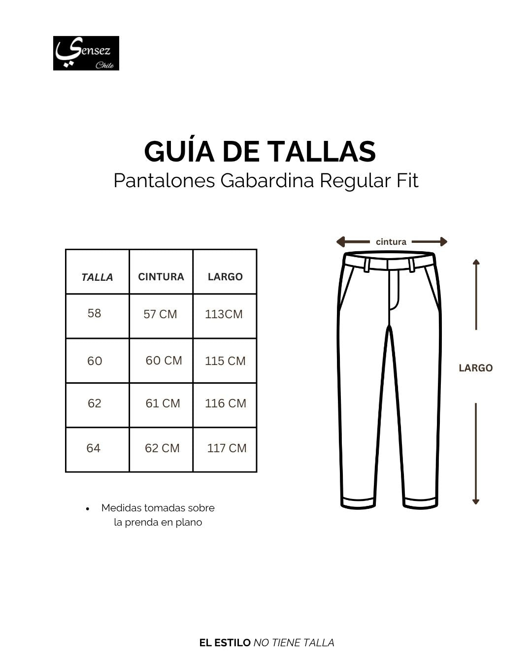 Pantalon Hombre Gabardina Regular Fit Azul Rey