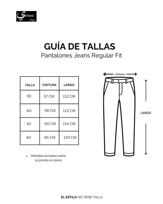 Pantalón Hombre Jeans Spandex Regular Fit Azul Marino KT