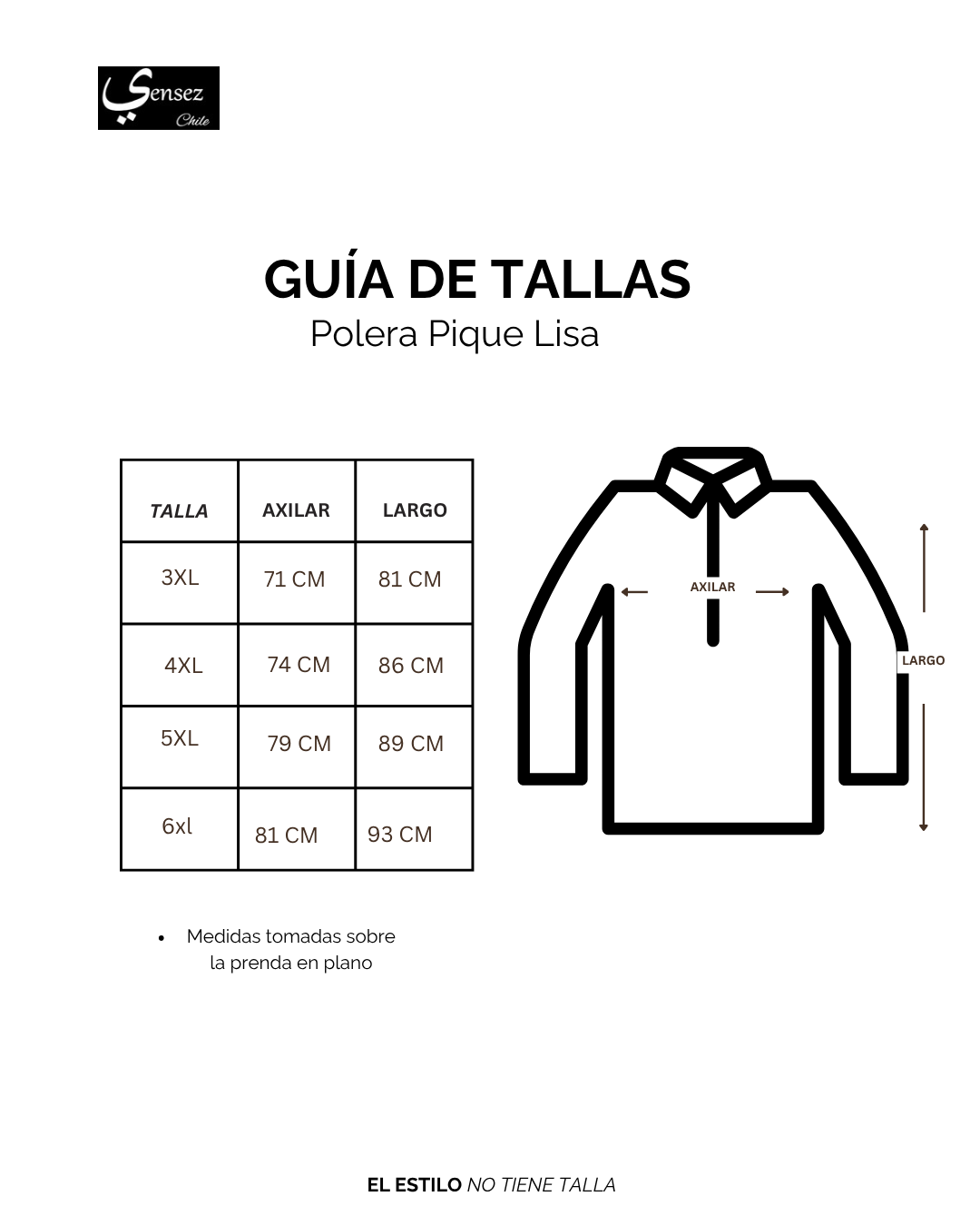 Polera Hombre Pique Lisa Blanco 180GR