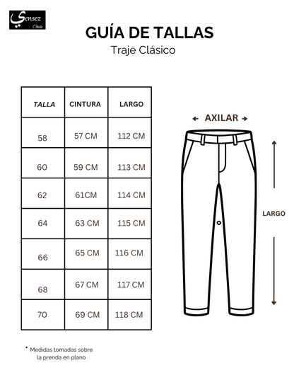 Traje Hombre Clásico Negro