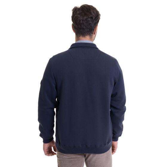 Poleron Hombre Frente Acolchado Azul Marino
