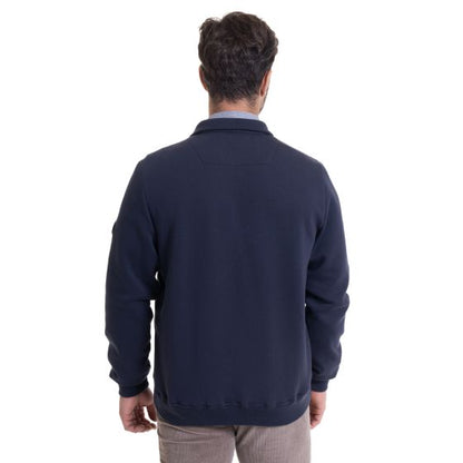 Poleron Hombre Frente Acolchado Azul Marino