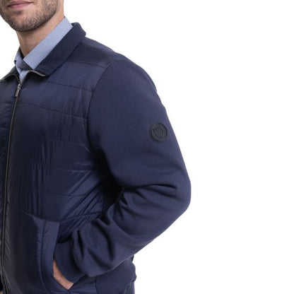 Poleron Hombre Frente Acolchado Azul Marino