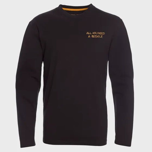 Polera Hombre Manga Larga Jersey Negra All you Need con Diseño - Sensez