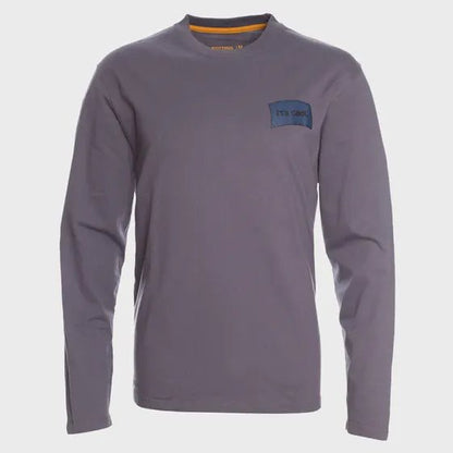 Polera Hombre Manga Larga Jersey Gris con Diseño Regular Fit - Sensez