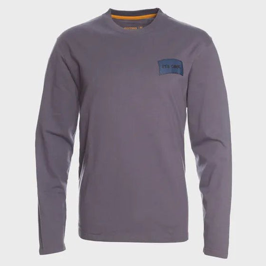 Polera Hombre Manga Larga Jersey Gris con Diseño Regular Fit - Sensez