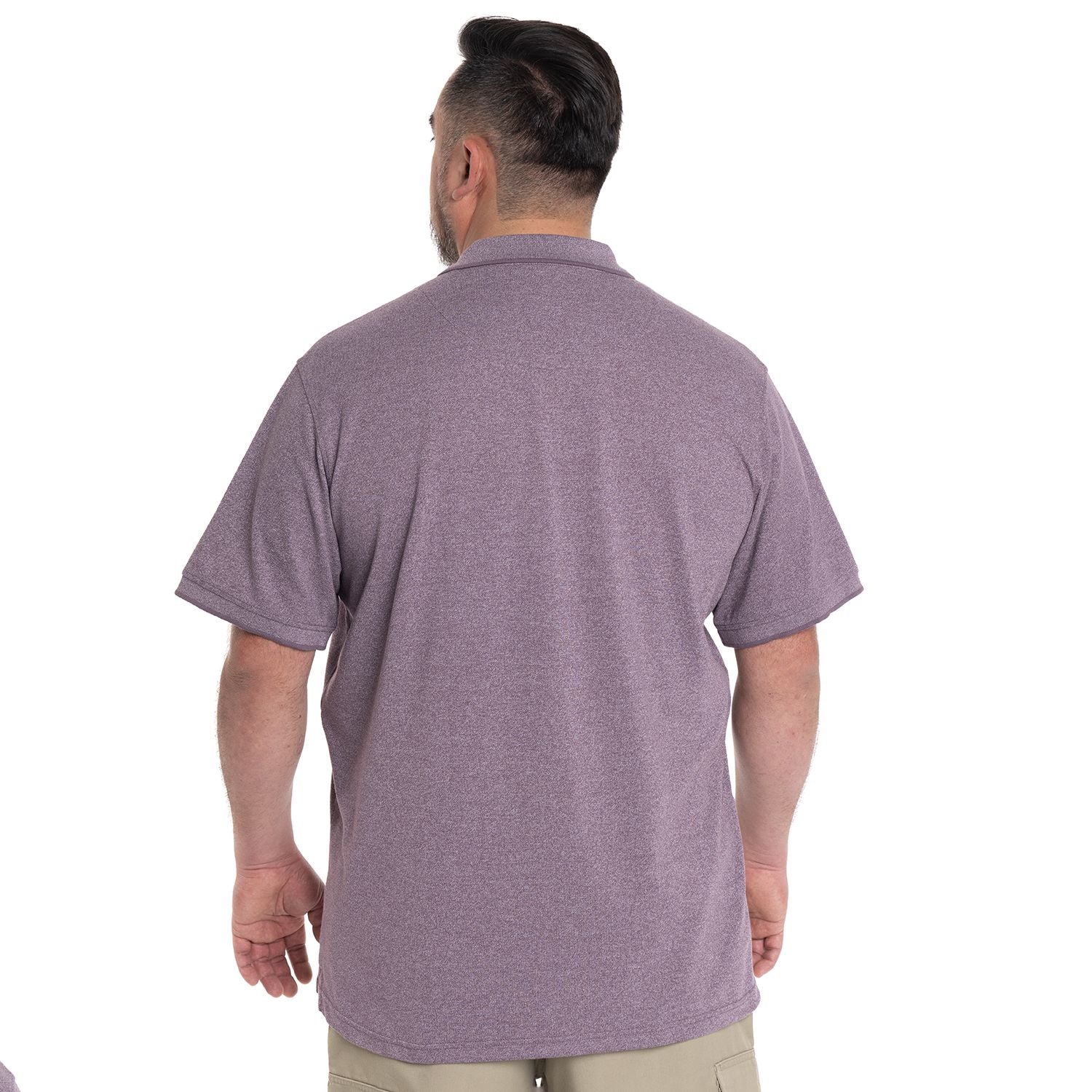 Polera Piqué Hombre Melange Lila KT