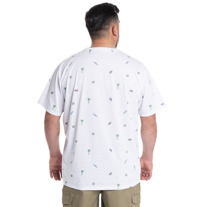 Polera Hombre Cuello Redondo Blanco con Diseño - Sensez