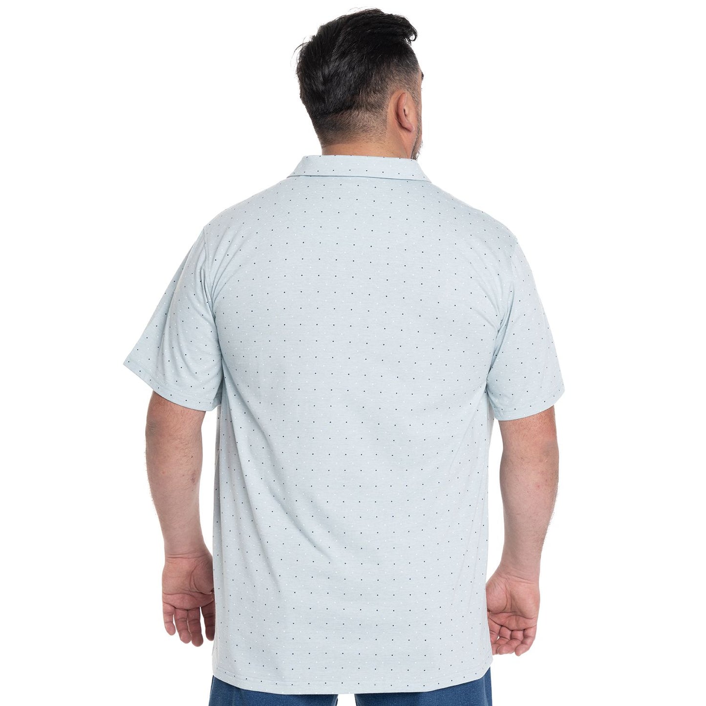 Polera Piqué Hombre Celeste con Diseño - Sensez