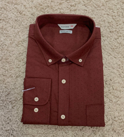 Camisa Hombre Villela Diseño Burdeo