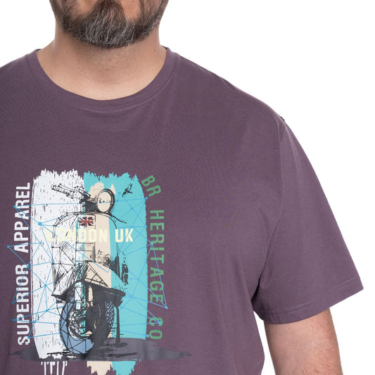 Polera Hombre Cuello Redondo Morado - Sensez