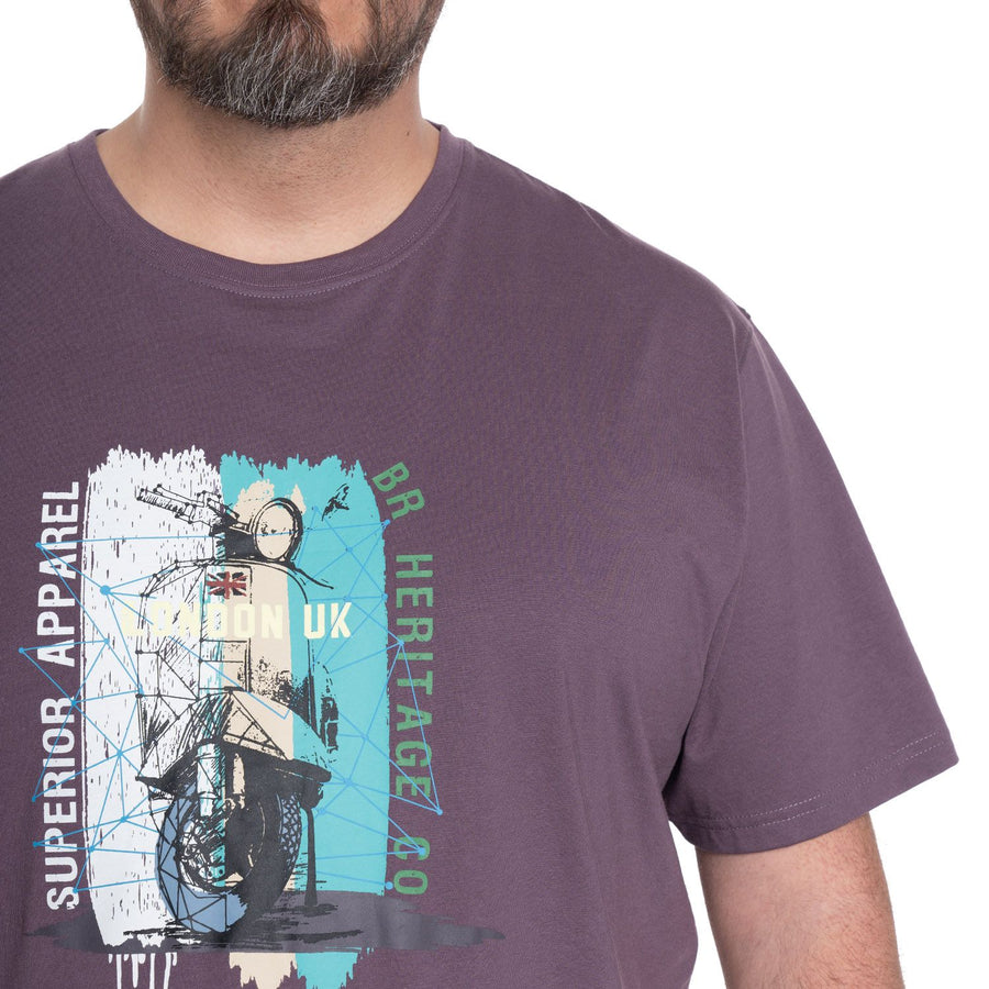 Polera Hombre Cuello Redondo Morado - Sensez