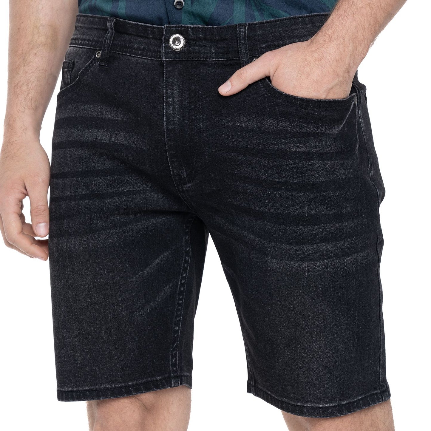 Bermuda Hombre Jeans Negro PT
