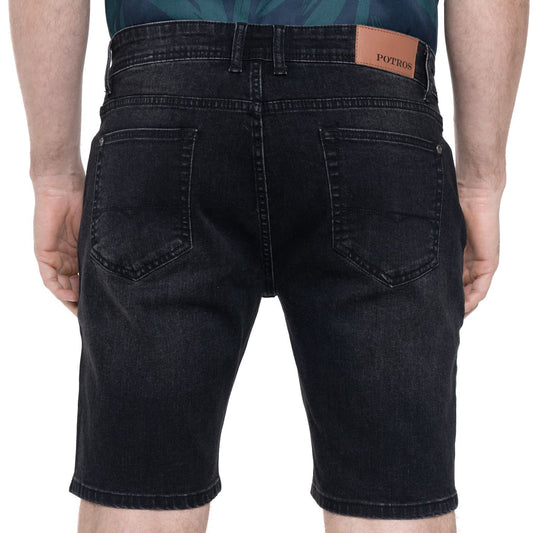 Bermuda Hombre Jeans Negro PT