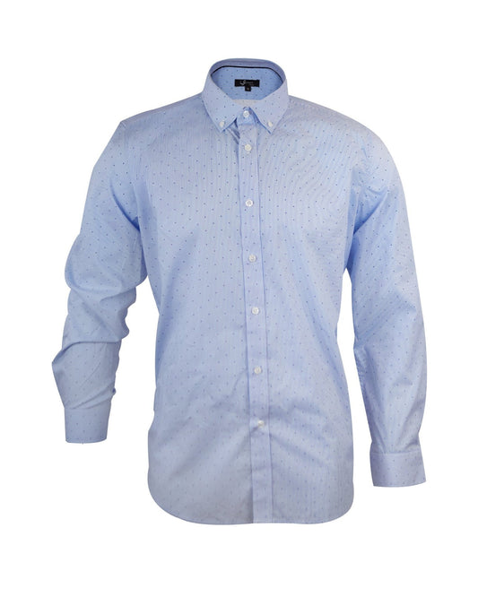 Camisa Hombre Silvino Azul Sport Sin bolsillo - Sensez
