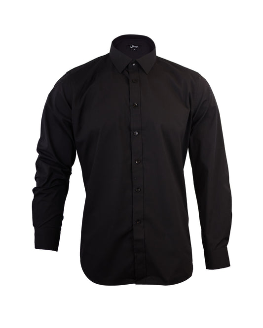 Camisa Hombre Reactive Negra Sin Bolsillo - Sensez