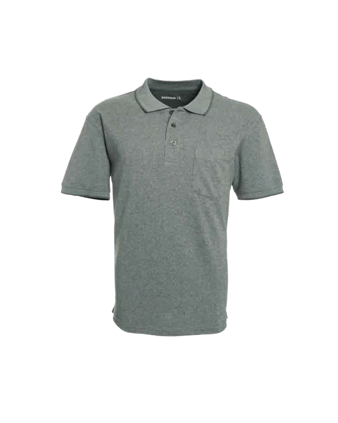 Polera Piqué Hombre Melange Verde KT