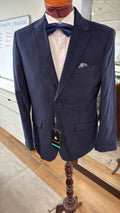 Blazer hombre Micro Cotelé Mil Rayas Navy Blue