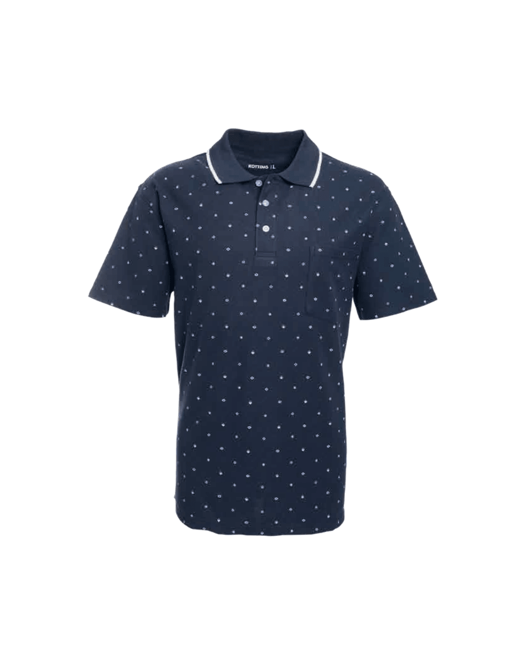 Polera Piqué Hombre Azul Marino con Diseño - Sensez