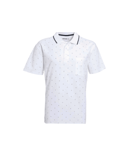 Polera Piqué Hombre Blanco con Diseño - Sensez