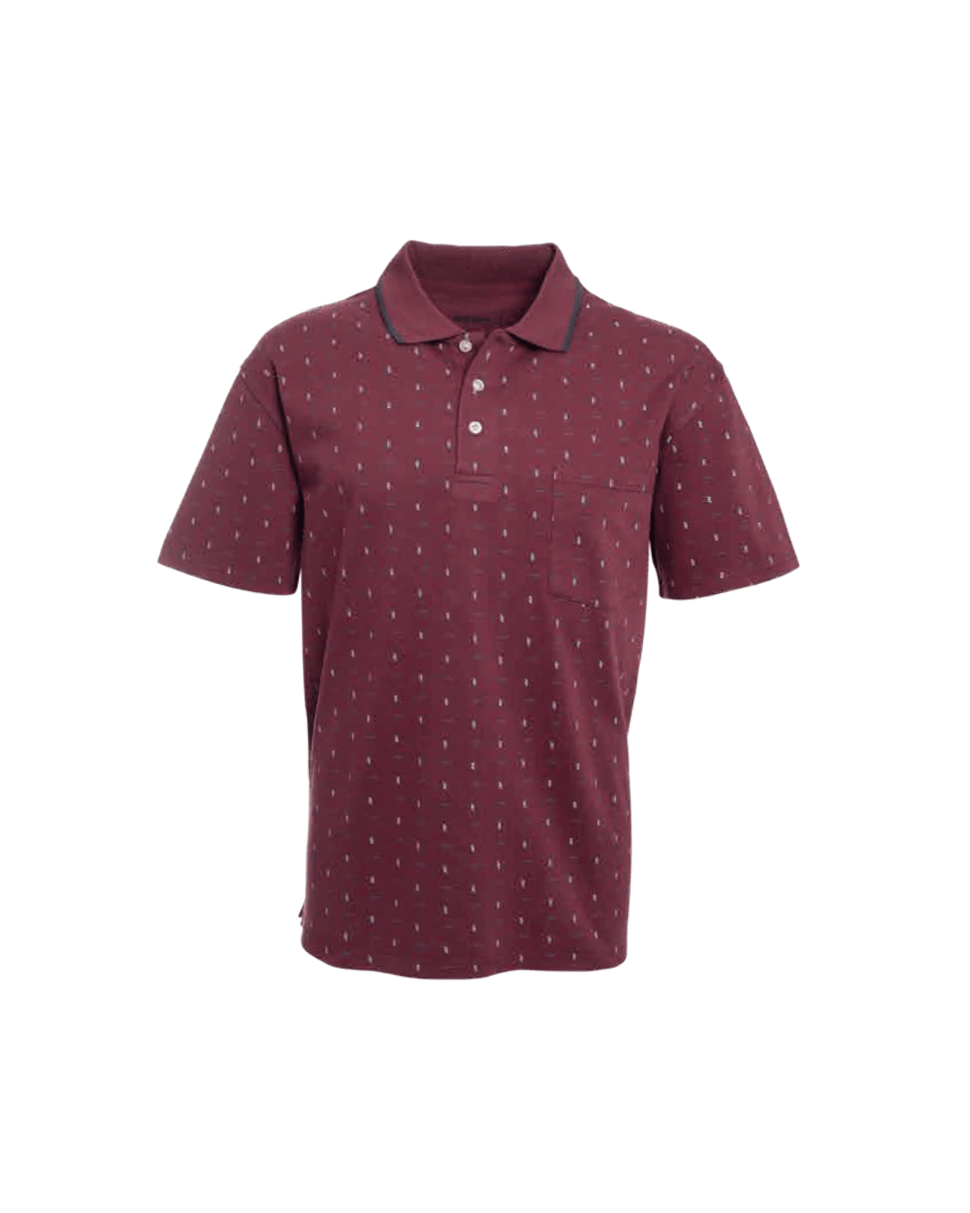 Polera Piqué Hombre Burdeo con Diseño - Sensez