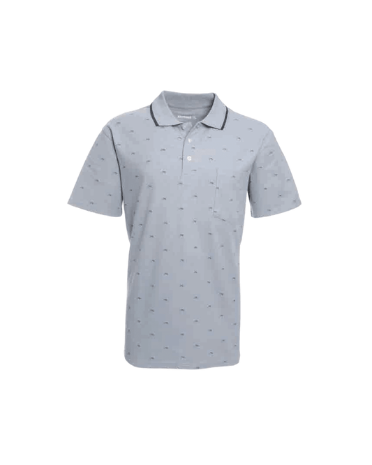 Polera Piqué Hombre Gris Estampada - Sensez