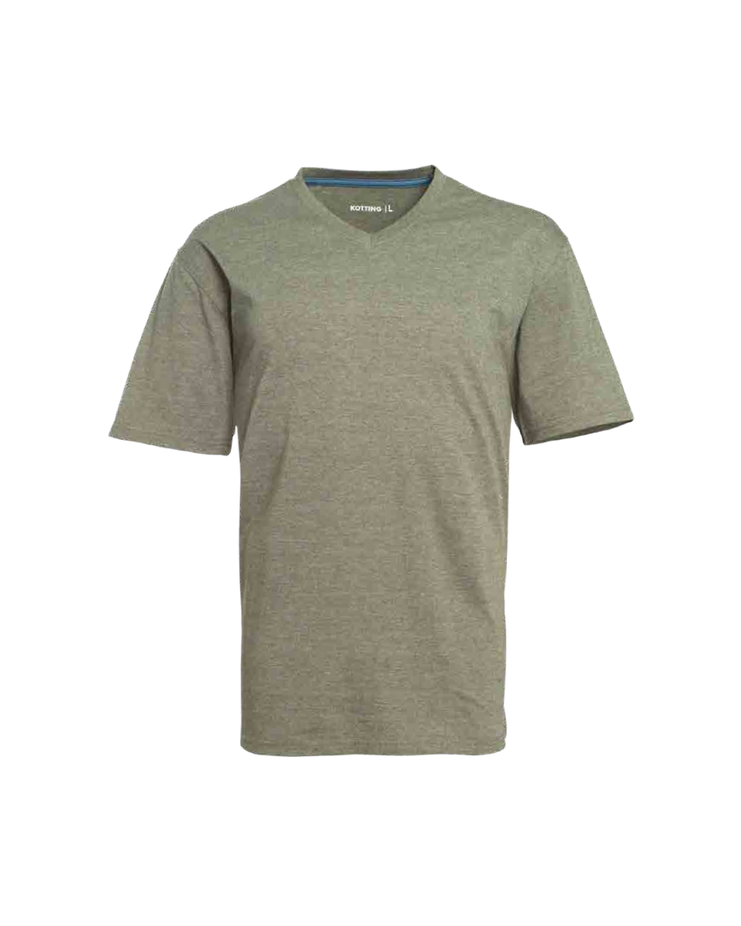 Polera Hombre Cuello V Verde Oliva