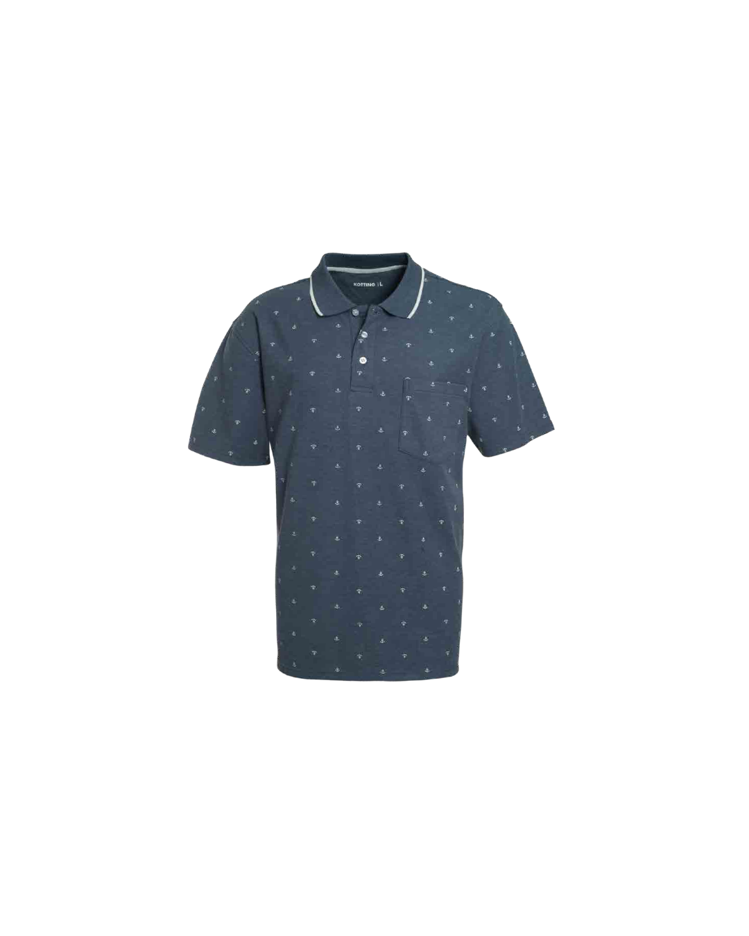 Polera Hombre Full Diseño Azul Piedra